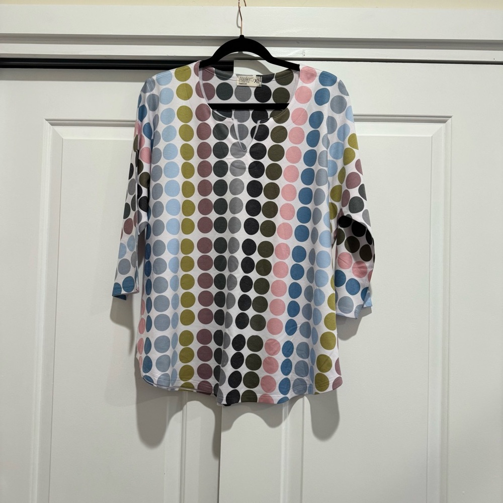 atelier 5 gozde yilmaz - women’s colorful dotted blouse, XL